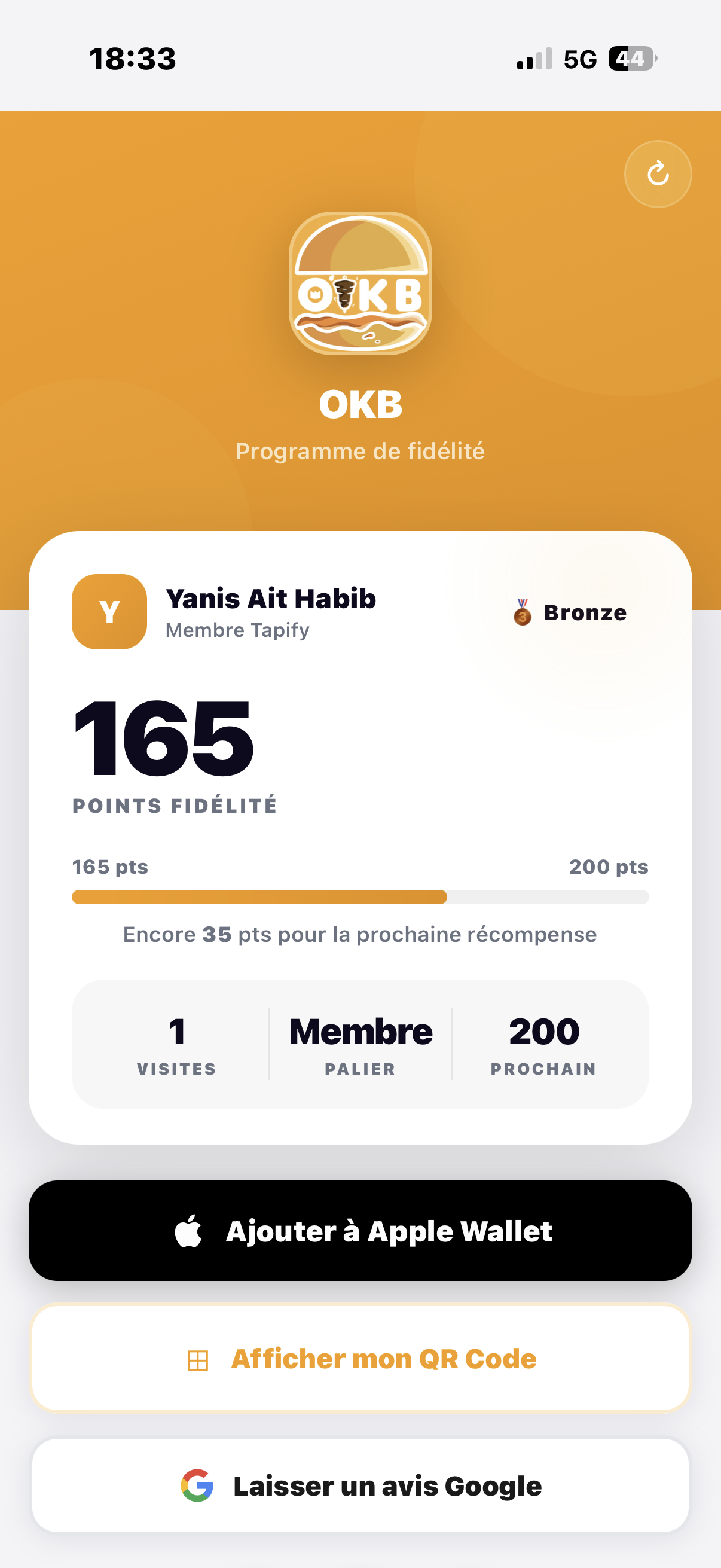 Dashboard commerçant